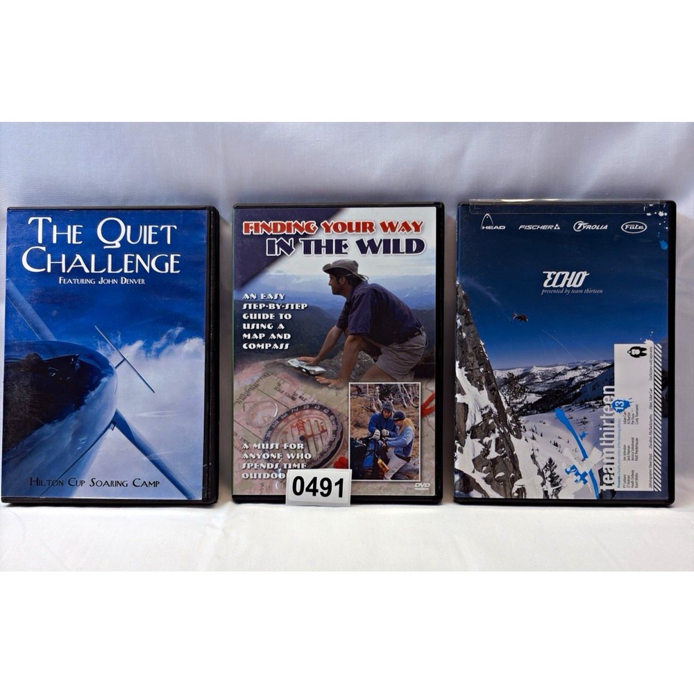 DVD Lot of 3: The Quiet Challenge (John Denver) / Finding Your Way / Echo 491